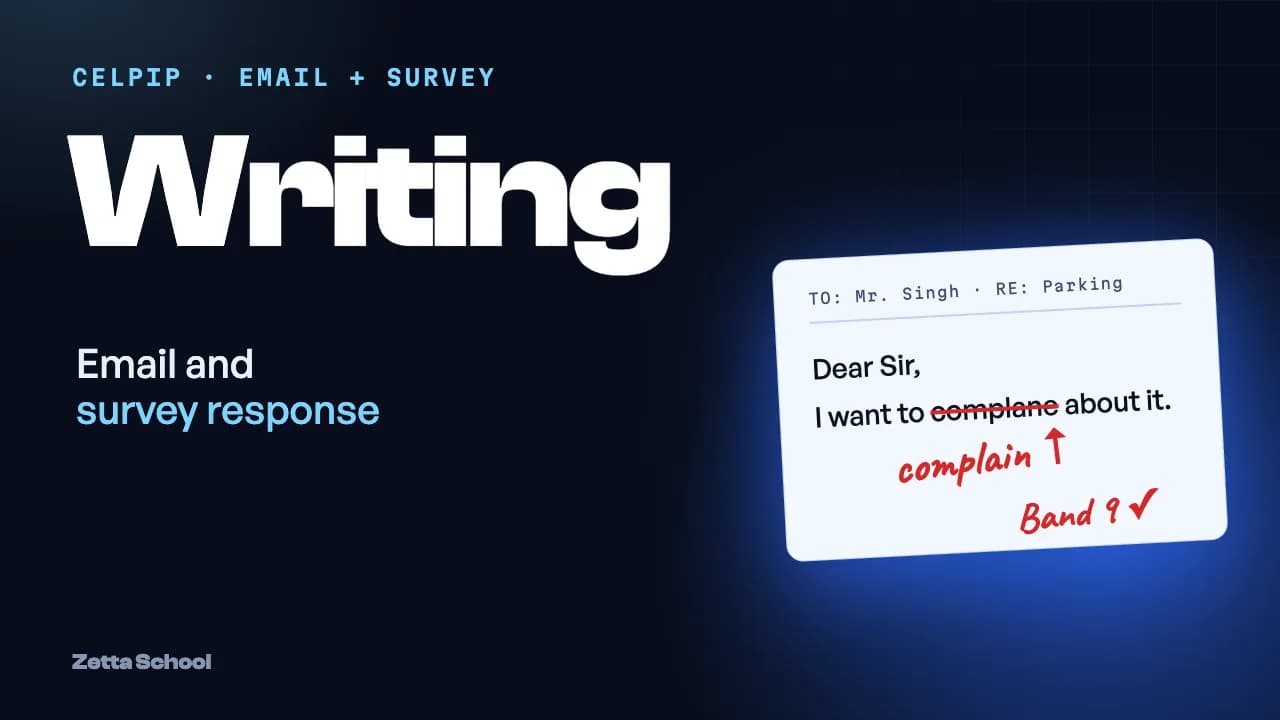 CELPIP Writing: Email and Survey Response