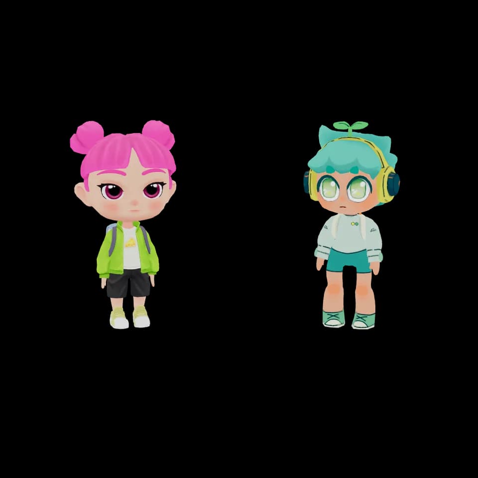 A girl and a boy, ready to learn